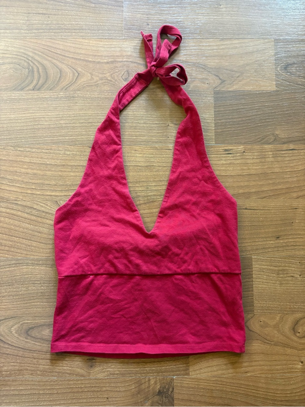 Hollister Red Halter Tie-Back Cami